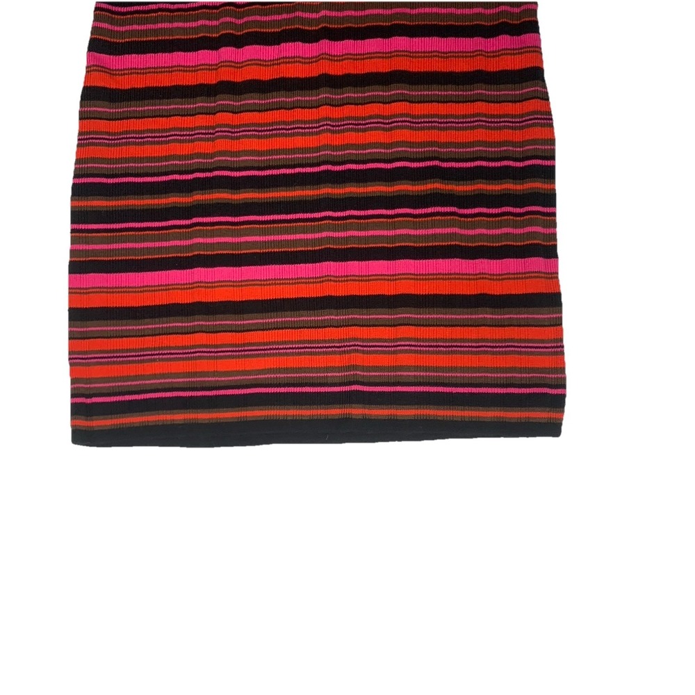 Trina Turk Striped Knit Sweater Dress V-Neck Short Sleeve Multicolor Sheath - Picture 3 of 12